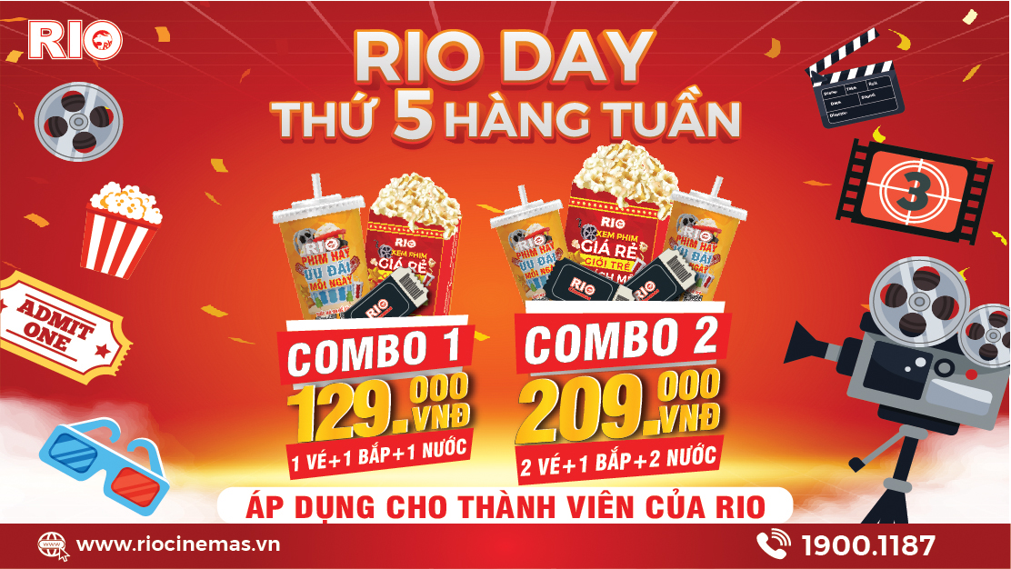RIO DAY - THỨ 5 HẰNG TUẦN - COMBO siêu rẻ